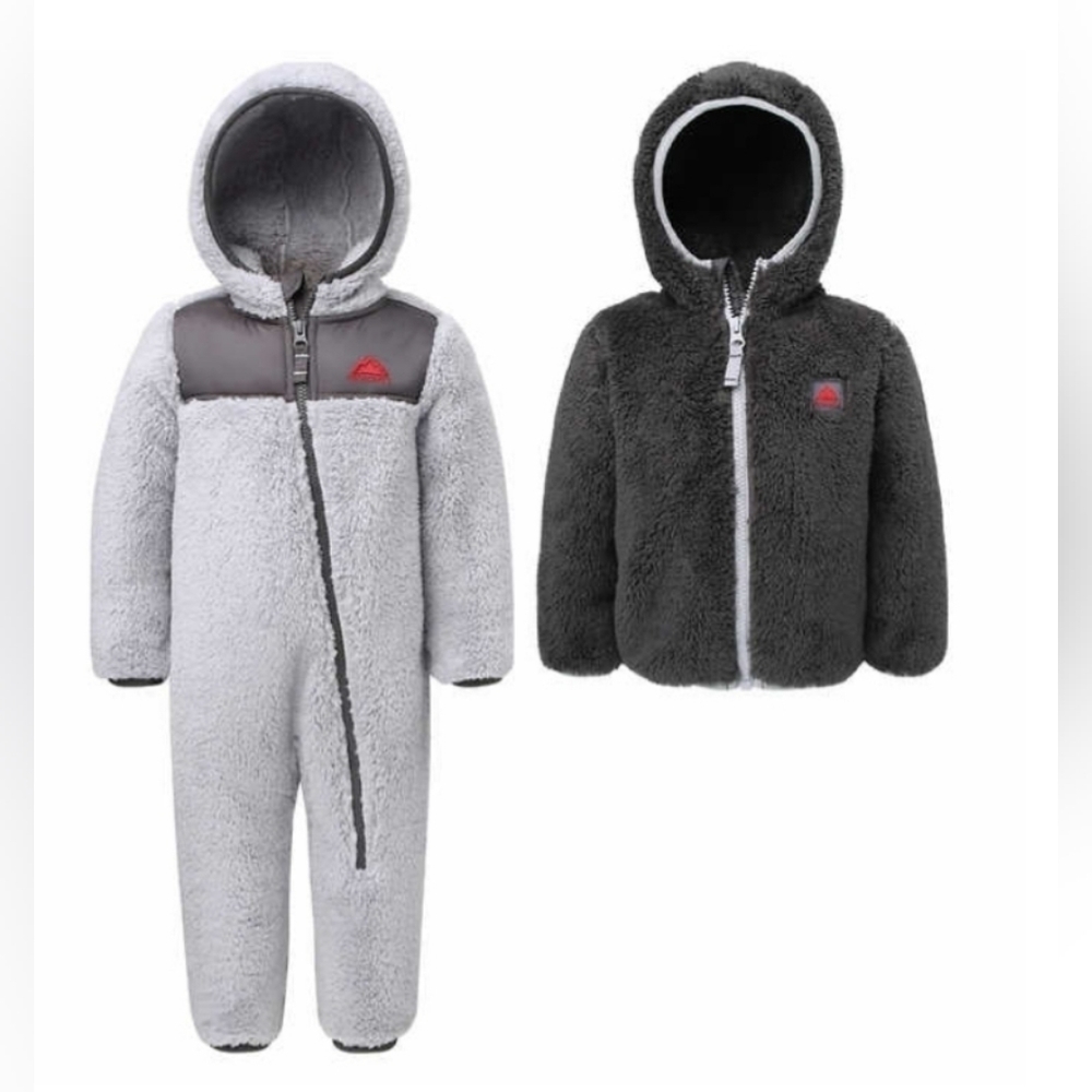 NEW SNOZU SET 2 SNOWSUIT & JACKET SET BOYS‎ BOYS BLUE 2 PIECE SET FLEECE